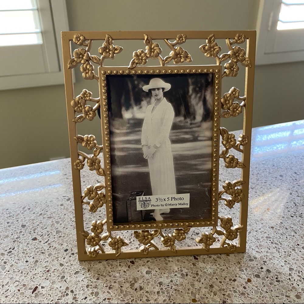 Floral Gold Frame by Elsa L, Inc.